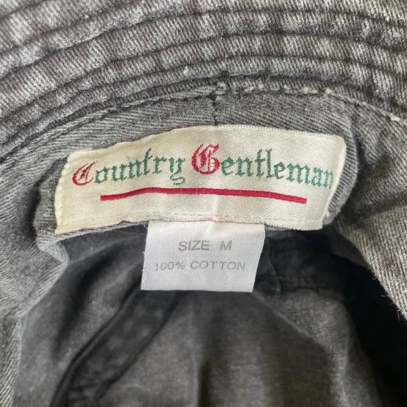 Black Denim Bucket Hat with Quilted Brim - Picture 3 of 5